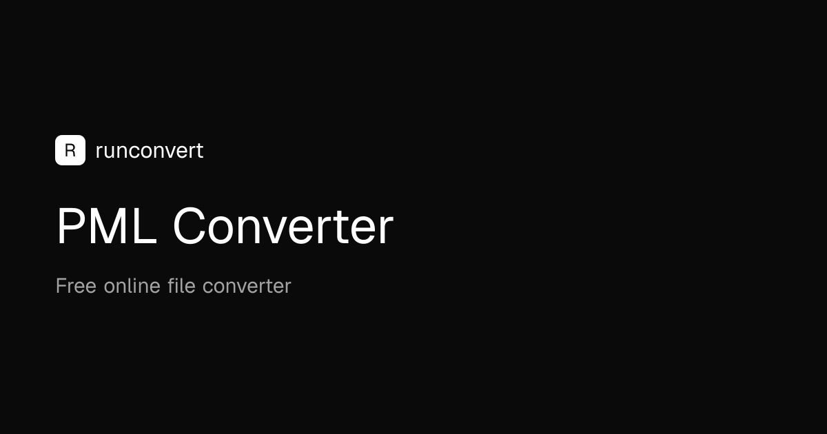 PML Converter (Online & Free) - RunConvert