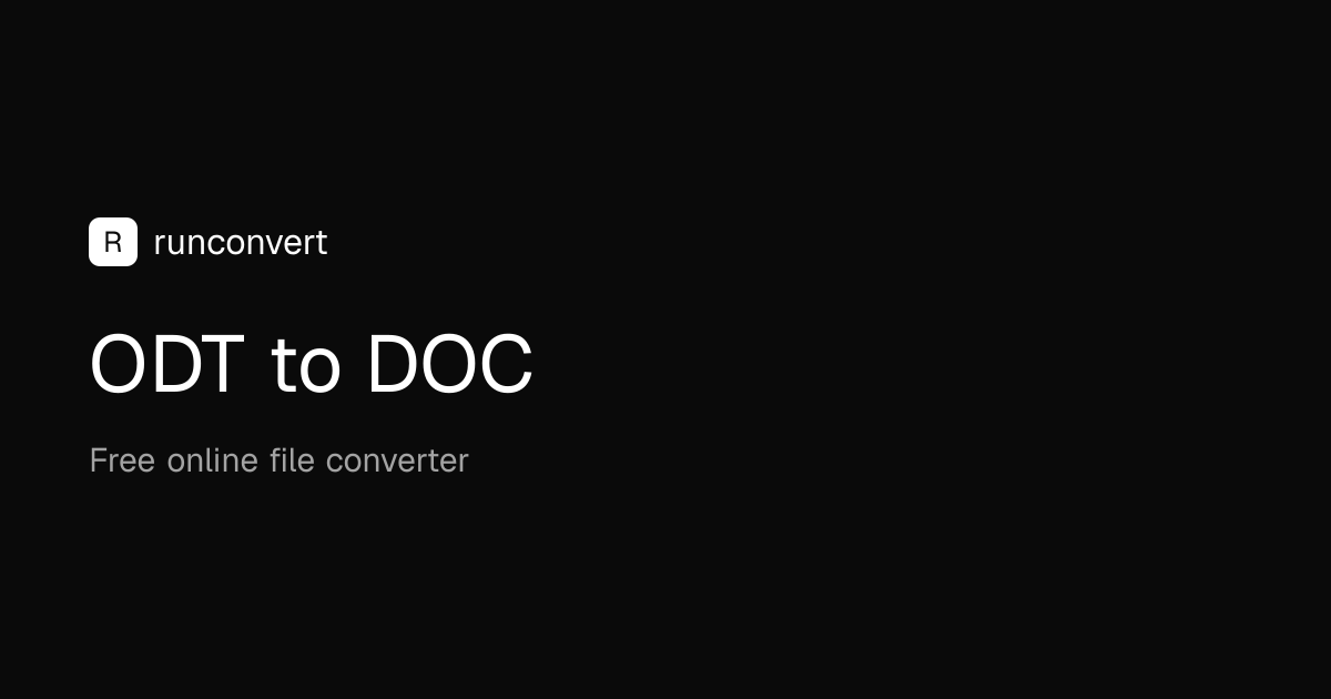 Convertidor de ODT a DOC (En línea y gratis) - RunConvert