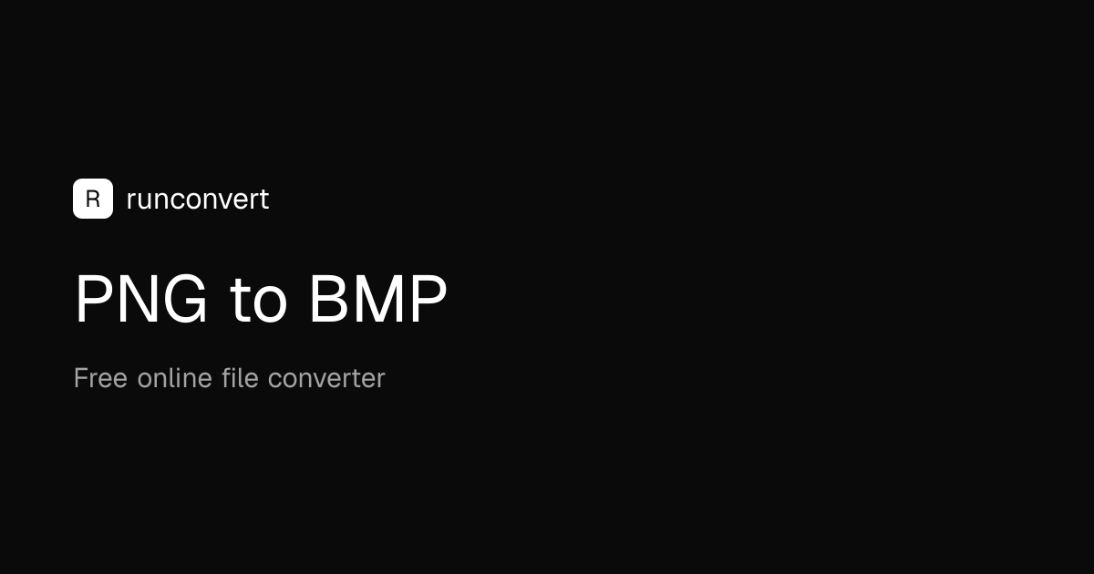 Convertidor de PNG a BMP (En línea y gratis) - RunConvert